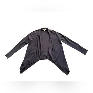 Toad&Co Merino Wool Open Front Cardigan Gray Small Lightweight Layering Sweater